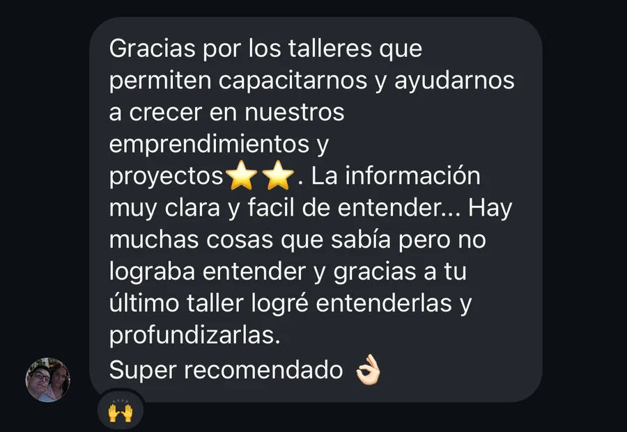 Mensaje real de un fundador después de una sesión