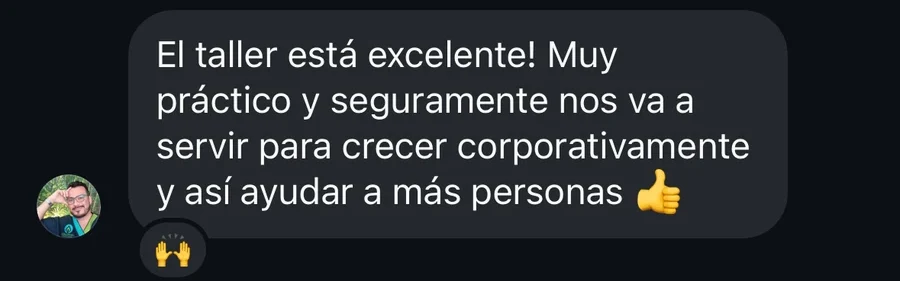 Mensaje real de un fundador después de una sesión