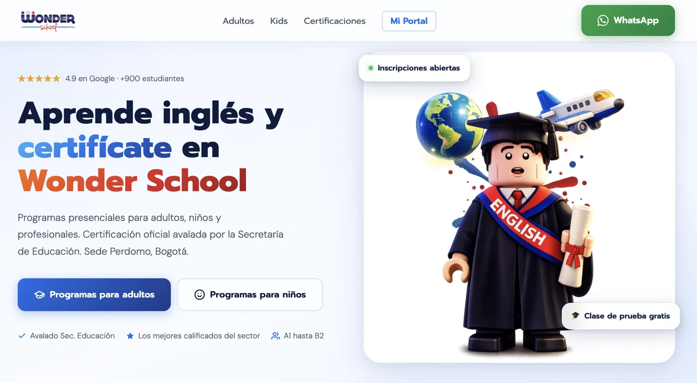 Web de Wonder School